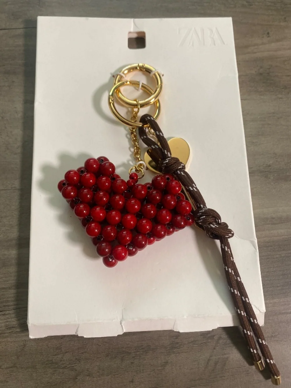 NWT Zara Heart Multi-Charm Keyring
